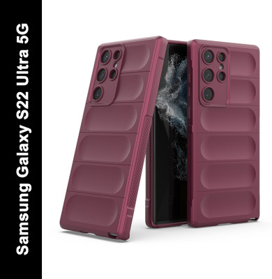 Zapcase Back Cover for Samsung Galaxy S22 Ultra 5G(Maroon, 3D Case, Silicon, Pack of: 1)