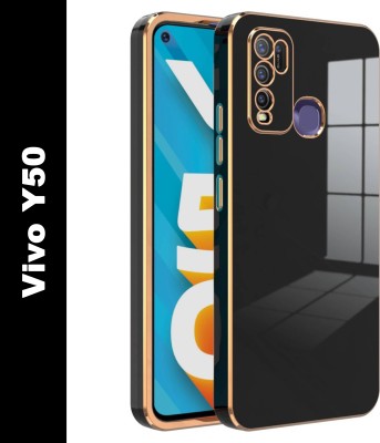 HSRPRO Back Cover for 6D VIVO Y50(Black, Gold, Shock Proof, Silicon, Pack of: 1)
