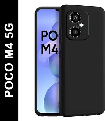 NewSelect Back Cover for POCO M4 5G(Black, Grip Case, Pack of: 1)