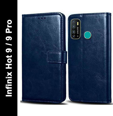 Wynhard Flip Cover for Infinix Hot 9, Infinix Hot 9 Pro(Blue, Grip Case, Pack of: 1)