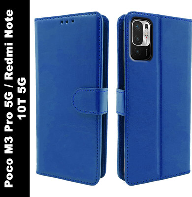 Juberous Flip Cover for Poco M3 Pro 5G, Mi Redmi Note 10T 5G(Blue, Cases with Holder, Pack of: 1)