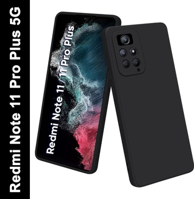 Aaralhub Back Cover for Redmi Note 11 Pro Plus 5G(Black, Camera Bump Protector, Silicon, Pack of: 1)