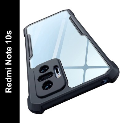 Phone Back Cover Bumper Case for Redmi Note 10s(Black, Transparent, Grip Case, Pack of: 1)