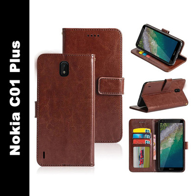 BOZTI Back Cover for Nokia C01 Plus(Brown, Pack of: 1)