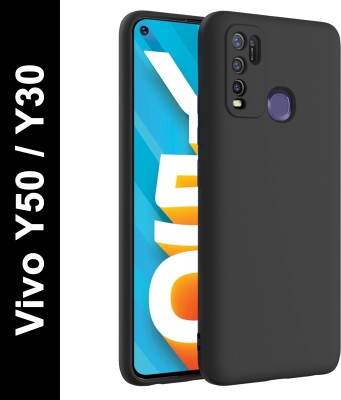 KartV Back Cover for Vivo Y50, Vivo Y30(Black, Camera Bump Protector, Pack of: 1)