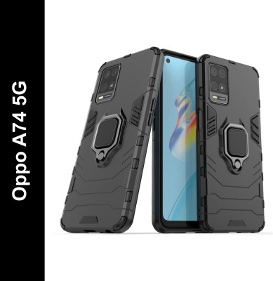 KWINE CASE Back Cover for Oppo A74 5G(Black, Shock Proof, Pack of: 1)
