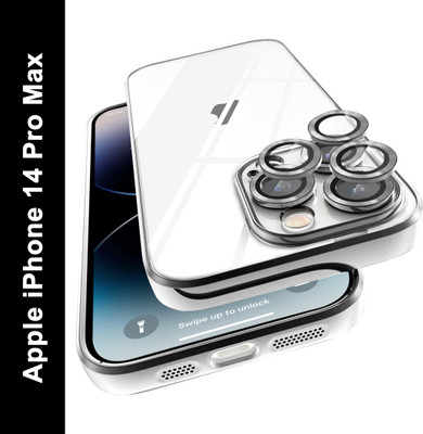 SQUIF Bumper Case for Apple iPhone 14 Pro Max with In-Built Camera Lens Protection and Electroplated Bumper(Silver, Camera Bump Protector, Pack of: 1)