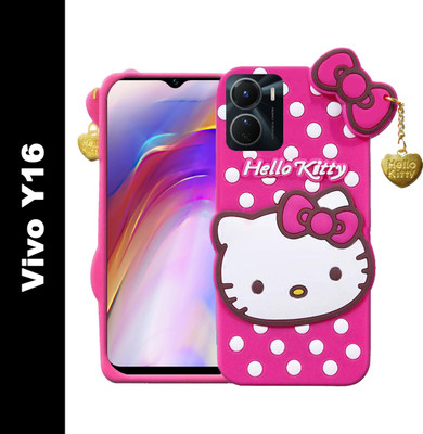 SMARTPOCKET Back Cover for Vivo Y16(Pink, 3D Case, Pack of: 1)