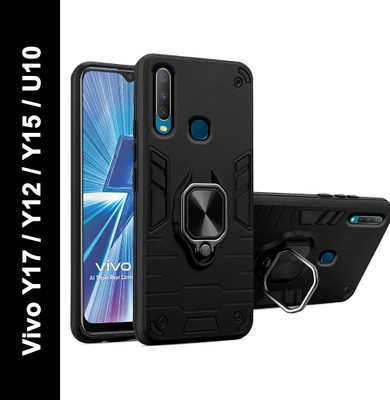 Cowboy Back Cover for Vivo Y17,Y15,Y12,U10,1901, 1902, 1904(Black, Dual Protection, Pack of: 1)