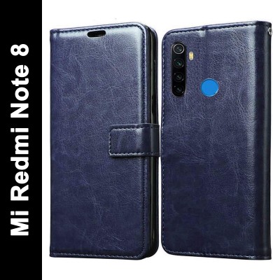 Spicesun Flip Cover for Mi Redmi Note 8(Blue, Shock Proof, Pack of: 1)