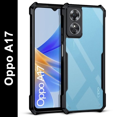 Cover Alive Back Cover for Oppo A17(Black, Transparent, Shock Proof, Pack of: 1)