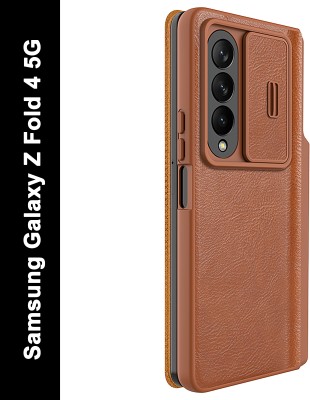 Nillkin Flip Cover for Samsung Galaxy Z Fold 4 5G, Qin Pro leather Case(Brown, Pack of: 1)