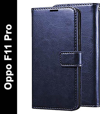 Casotec Flip Cover for Oppo F11 Pro(Blue, Pack of: 1)