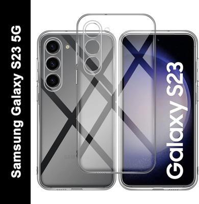 COVERLINE Back Cover for Samsung Galaxy S23 5G Perfect Fit Crystal Clear Plain Flexible Transparent Case(Transparent, Shock Proof, Silicon, Pack of: 1)