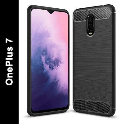 Zapcase Back Cover for OnePlus 7, OnePlus 6T(Black, Grip Case, Silicon, Pack of: 1)
