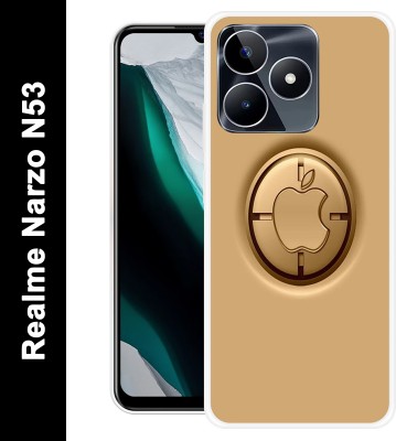 JSSIS Back Cover for Realme Narzo N53 ( APPLE LOGO,APPLE PRINT,IPHONE) PRINTED BACK COVER(Multicolor, Flexible, Silicon, Pack of: 1)