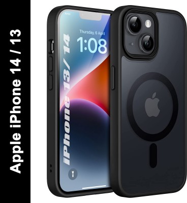 Enflamo Back Cover for Apple iPhone 14, Apple iPhone 13(Black, Magnetic Case, Pack of: 1)