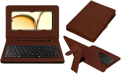 ACM Keyboard Case for Realme C53(Brown, Cases with Holder, Pack of: 1)