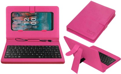 ACM Keyboard Case for Nokia C12(Pink, Cases with Holder, Pack of: 1)