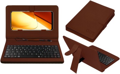 ACM Keyboard Case for Realme 11(Brown, Cases with Holder, Pack of: 1)