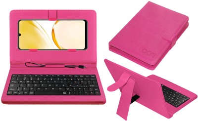 ACM Keyboard Case for Realme Narzo N53(Pink, Cases with Holder, Pack of: 1)