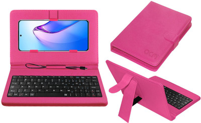 ACM Keyboard Case for Oppo Reno 8 Pro(Pink, Cases with Holder, Pack of: 1)