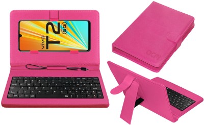 ACM Keyboard Case for Vivo T2(Pink, Cases with Holder, Pack of: 1)