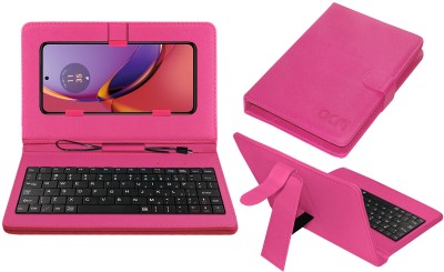 ACM Keyboard Case for Motorola Moto G84(Pink, Cases with Holder, Pack of: 1)