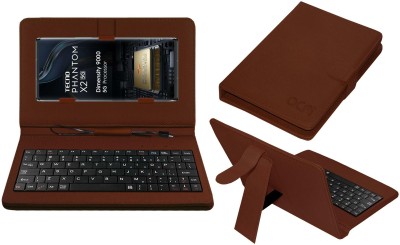 ACM Keyboard Case for Tecno Phantom X2(Brown, Cases with Holder, Pack of: 1)