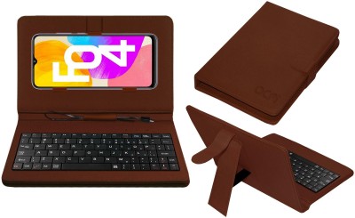 ACM Keyboard Case for Samsung Galaxy F04(Brown, Cases with Holder, Pack of: 1)