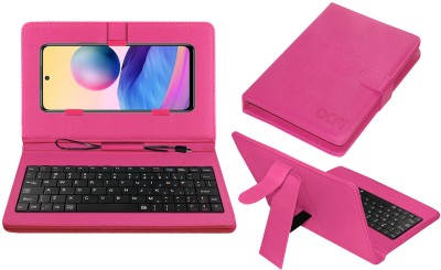 ACM Keyboard Case for Xiaomi Redmi Note 10 Je(Pink, Cases with Holder, Pack of: 1)