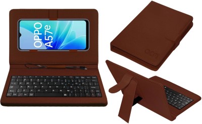 ACM Keyboard Case for Oppo A57e(Brown, Cases with Holder, Pack of: 1)