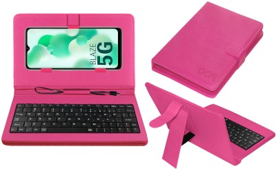 ACM Keyboard Case for Lava Blaze 1x(Pink, Cases with Holder, Pack of: 1)