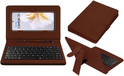 ACM Keyboard Case for Tecno Camon 20(Brown, Cases with Holder, Pack of: 1)