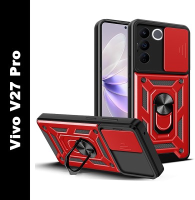 RUNICHA Back Cover for Vivo V27 Pro, 360° Protection | Slide Camera Case(Red, Shock Proof, Pack of: 1)