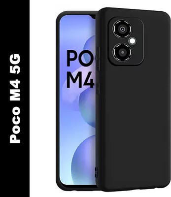 NewStatus Back Cover for POCO M4 5G(Black, Grip Case, Pack of: 1)
