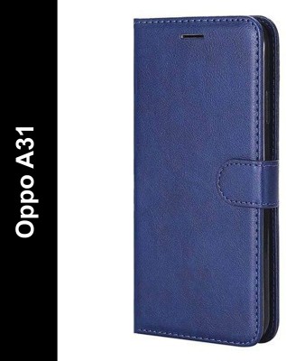 Ridhaniyaa Flip Cover for Oppo A31(Blue, Dual Protection, Pack of: 1)