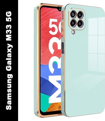 KartV Back Cover for Samsung Galaxy M33 5G, Samsung M33 5G(Blue, Gold, Electroplated, Silicon, Pack of: 1)