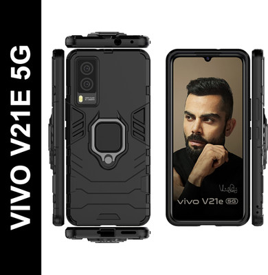 BOZTI Back Cover for VIVO V21E, VIVO V21E 5G(Black, Rugged Armor, Pack of: 1)
