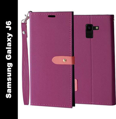 Ideogram Flip Cover for Samsung Galaxy J6(Pink, Shock Proof, Pack of: 1)