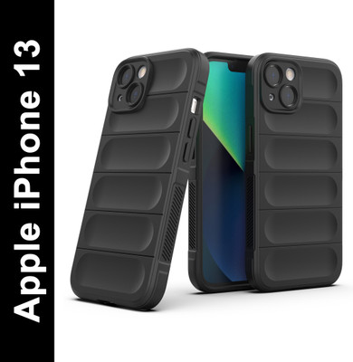 Zapcase Back Cover for Apple iPhone 13(Black, 3D Case, Silicon, Pack of: 1)