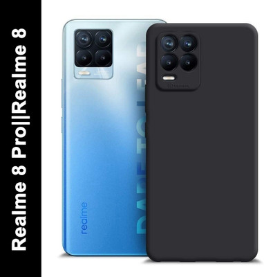 S-LINE Back Cover for Realme 8 Pro, Realme 8(Black, Pack of: 1)