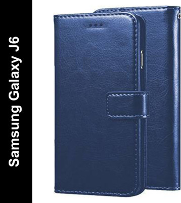 Chaseit Flip Cover for Samsung Galaxy J6(Blue, Shock Proof, Pack of: 1)