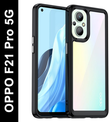 Cover Alive Back Cover for OPPO F21 Pro 5G(Black, Transparent, Shock Proof, Pack of: 1)