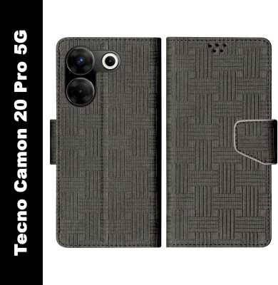 SBMS Flip Cover for Tecno Camon 20 Pro 5G(Black, Shock Proof, Pack of: 1)