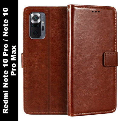 CASETON Back Cover for Mi Redmi Note 10 Pro, Mi Redmi Note 10 Pro Max(Brown, Pack of: 1)