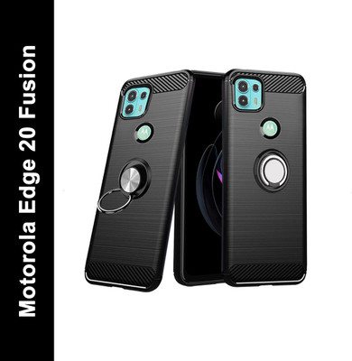Unistuff Back Cover for Motorola Edge 20 Fusion 5G, Moto Edge 20 Fusion 5G, Motorola Moto Edge 20 Fusion 5G(Black, Ring Case, Pack of: 1)