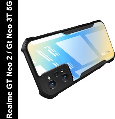 Mobikit Back Cover for Realme GT Neo 2/ Gt Neo 3T 5G (Transparent Hybrid Hard PC Back TPU Bumper Case)(Black, Green, Shock Proof, Pack of: 1)