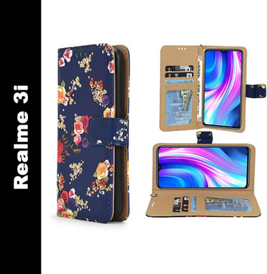 Aleppo Flip Cover for Realme 3i Rose Blue(Multicolor, Cases with Holder, Pack of: 1)