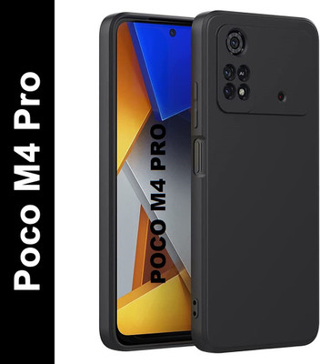 NewSelect Back Cover for Poco M4 Pro(Black, Grip Case, Pack of: 1)